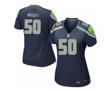 nike women nfl jerseys seattle seahawks #50 wright blue[nike]