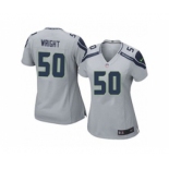 nike women nfl jerseys seattle seahawks #50 wright grey[nike]