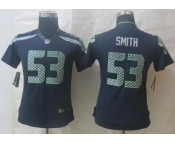 nike women nfl jerseys seattle seahawks #53 smith blue[nike]