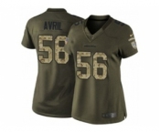 nike women nfl jerseys seattle seahawks #56 avril army green[nike Limited Salute To Service]