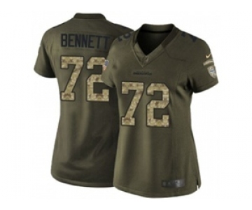 nike women nfl jerseys seattle seahawks #72 bennett army green[nike Limited Salute To Service]