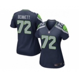 nike women nfl jerseys seattle seahawks #72 bennett blue[nike]