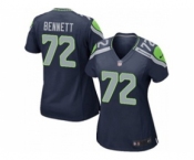 nike women nfl jerseys seattle seahawks #72 bennett blue[nike]