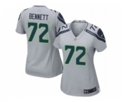 nike women nfl jerseys seattle seahawks #72 bennett grey[nike]