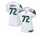 nike women nfl jerseys seattle seahawks #72 bennett white[nike]