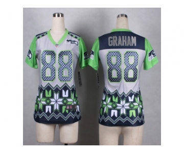 nike women nfl jerseys seattle seahawks #88 graham [Style Noble Fashion]