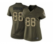 nike women nfl jerseys seattle seahawks #88 graham army green[nike Limited Salute To Service]