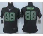 nike women nfl jerseys seattle seahawks #88 graham black[nike impact limited]