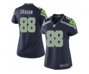 nike women nfl jerseys seattle seahawks #88 graham blue[nike]