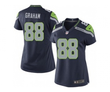 nike women nfl jerseys seattle seahawks #88 graham blue[nike]