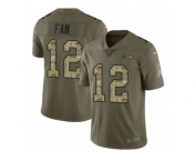 Youth Nike Seattle Seahawks 12th Fan Limited Olive Camo 2017 Salute to Service NFL Jersey