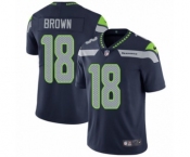 Youth Nike Seattle Seahawks #18 Jaron Brown Navy Blue Team Color Vapor Untouchable Elite Player NFL Jersey