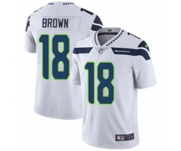 Youth Nike Seattle Seahawks #18 Jaron Brown White Vapor Untouchable Elite Player NFL Jersey