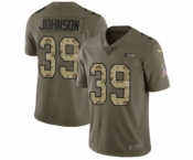 Youth Nike Seattle Seahawks #39 Dontae Johnson Limited Olive Camo 2017 Salute to Service NFL Jersey