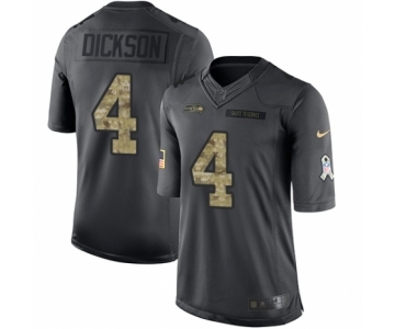 Youth Nike Seattle Seahawks #4 Michael Dickson Limited Black 2016 Salute to Service NFL Jersey