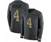 Youth Nike Seattle Seahawks #4 Michael Dickson Limited Black Salute to Service Therma Long Sleeve NFL Jersey