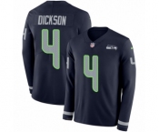 Youth Nike Seattle Seahawks #4 Michael Dickson Limited Navy Blue Therma Long Sleeve NFL Jersey