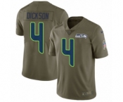 Youth Nike Seattle Seahawks #4 Michael Dickson Limited Olive 2017 Salute to Service NFL Jersey