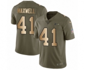 Youth Nike Seattle Seahawks #41 Byron Maxwell Limited Olive Gold 2017 Salute to Service NFL Jersey