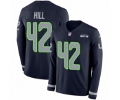 Youth Nike Seattle Seahawks #42 Delano Hill Limited Navy Blue Therma Long Sleeve NFL Jersey