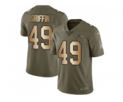 Youth Nike Seattle Seahawks #49 Shaquem Griffin Olive Gold Stitched NFL Limited 2017 Salute to Service Jersey