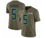 Youth Nike Seattle Seahawks #5 Alex McGough Limited Olive 2017 Salute to Service NFL Jersey