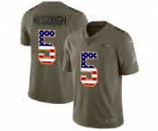 Youth Nike Seattle Seahawks #5 Alex McGough Limited Olive USA Flag 2017 Salute to Service NFL Jersey