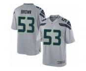 Youth Nike Seattle Seahawks #53 Arthur Brown Limited Grey Alternate NFL Jersey