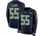 Youth Nike Seattle Seahawks #55 Frank Clark Limited Navy Blue Therma Long Sleeve NFL Jersey