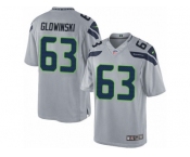 Youth Nike Seattle Seahawks #63 Mark Glowinski Limited Grey Alternate NFL Jersey