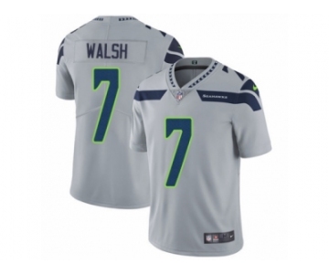 Youth Nike Seattle Seahawks #7 Blair Walsh Grey Alternate Vapor Untouchable Limited Player NFL Jersey