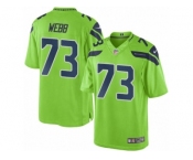 Youth Nike Seattle Seahawks #73 J'Marcus Webb Limited Green Rush NFL Jersey