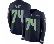 Youth Nike Seattle Seahawks #74 George Fant Limited Navy Blue Therma Long Sleeve NFL Jersey