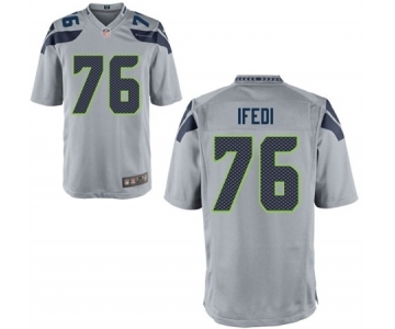 Youth Nike Seattle Seahawks #76 Germain Ifedi Grey NFL Jersey