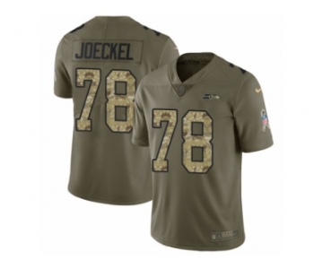 Youth Nike Seattle Seahawks #78 Luke Joeckel Limited Olive Camo 2017 Salute to Service NFL Jersey