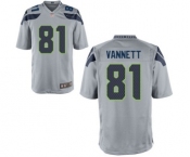 Youth Nike Seattle Seahawks #81 Nick Vannett Grey Alternate NFL Jersey