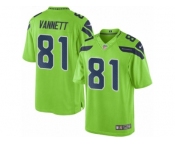 Youth Nike Seattle Seahawks #81 Nick Vannett Limited Green Rush NFL Jersey