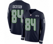 Youth Nike Seattle Seahawks #84 Ed Dickson Limited Navy Blue Therma Long Sleeve NFL Jersey