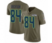 Youth Nike Seattle Seahawks #84 Ed Dickson Limited Olive 2017 Salute to Service NFL Jersey