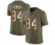 Youth Nike Seattle Seahawks #84 Ed Dickson Limited Olive Gold 2017 Salute to Service NFL Jersey