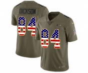 Youth Nike Seattle Seahawks #84 Ed Dickson Limited Olive USA Flag 2017 Salute to Service NFL Jersey