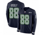 Youth Nike Seattle Seahawks #88 Will Dissly Limited Navy Blue Therma Long Sleeve NFL Jersey