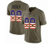 Youth Nike Seattle Seahawks #88 Will Dissly Limited Olive USA Flag 2017 Salute to Service NFL Jersey