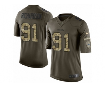 Youth Nike Seattle Seahawks #91 Sheldon Richardson Limited Green Salute to Service NFL Jersey