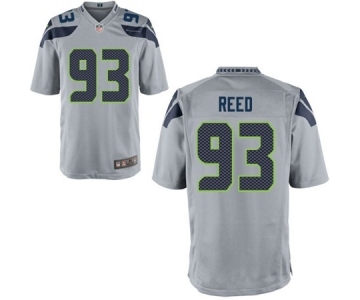 Youth Nike Seattle Seahawks #93 Jarran Reed Grey Alternate NFL Jersey