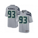 Youth Nike Seattle Seahawks #93 Malik McDowell Limited Grey Alternate NFL Jersey