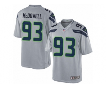 Youth Nike Seattle Seahawks #93 Malik McDowell Limited Grey Alternate NFL Jersey