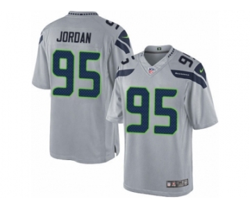 Youth Nike Seattle Seahawks #95 Dion Jordan Limited Grey Alternate NFL Jersey