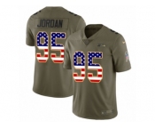 Youth Nike Seattle Seahawks #95 Dion Jordan Limited Olive USA Flag 2017 Salute to Service NFL Jersey