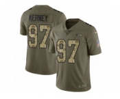 Youth Nike Seattle Seahawks #97 Patrick Kerney Limited Olive Camo 2017 Salute to Service NFL Jersey